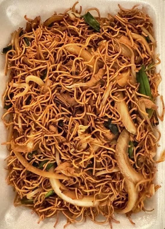 Sliced Pork Chow Mein 肉絲炒麺